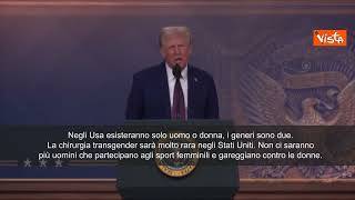 Trump: Niente più uomini in sport femminili, chirurgia transgender sarà molto rara