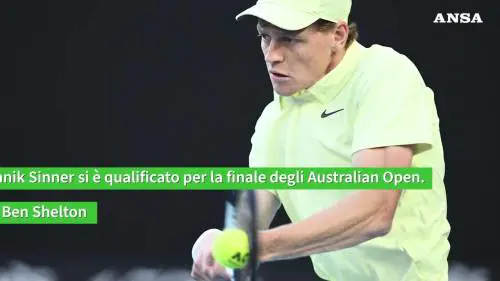 Australian Open, Shelton ko in 3 set: Sinner in finale