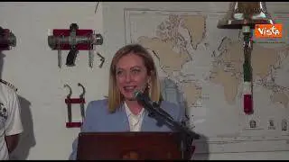 Meloni in Arabia Saudita saluta l'Amerigo Vespucci: "Impresa storica, con voi c'è l'intera Nazione"