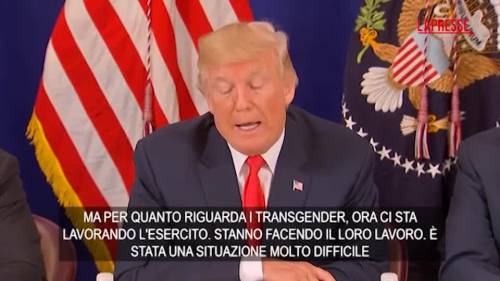 Trump: "Soldati transgender in conflitto con stile di vita onorevole"