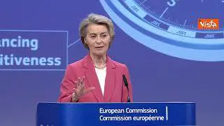 Von der Leyen lancia "bussola competitività Ue": Parte da analisi di Draghi e Letta