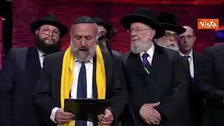 Giorno Memoria, la struggente preghiera ebraica col suono del corno alle celebrazioni ad Auschwitz