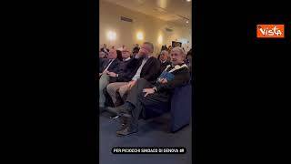 Bucci alla presentazione del candidato sindaco di Genova per il centrodestra, Pietro Piciocchi