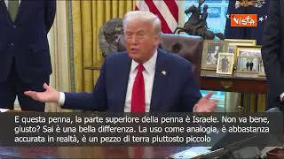 Trump: Annessione Cisgiordania a Israele? Non parlo, ma Israele ha un territorio piccolo SOTTOTITOLI