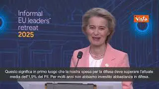 Von Der Leyen: "Piena flessibilità del Patto di Stabilità per le spese per la difesa"