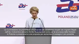 Von der Leyen: Commissione Ue presenterà proposta per accelerare rimpatri migranti illegali