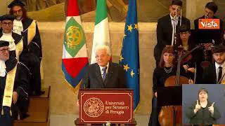Mattarella all'Università per stranieri di Perugia: "L'Italia è un Paese aperto e accogliente"