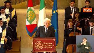 Mattarella inaugura anno accademico Università Perugia: "Nessuno qui è straniero"