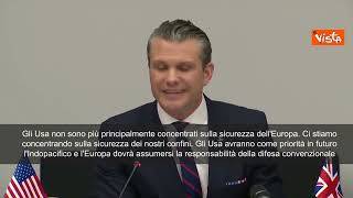 Pete Hegseth (Pentagono): "Usa fedeli alla Nato, ma l'Europa sia più autonoma"