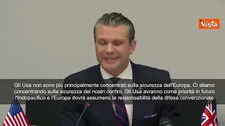 Pete Hegseth (Pentagono): "Usa fedeli alla Nato, ma l'Europa sia più autonoma"