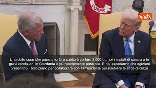 Re Abdullah II da Trump: "Giordania potrebbe accogliere duemila bambini palestinesi"