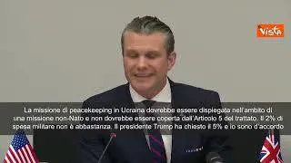 Hegseth (Pentagono): "Usa a fianco dell'Europa, ma si arrivi al 5% Pil in Difesa"