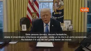 Trump a popolo Giordania: "Re Abdullah II uno dei veri grandi leader del mondo"
