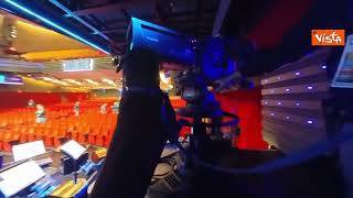 Sanremo, le unità cinofile della Polizia sul palco prima dello spettacolo