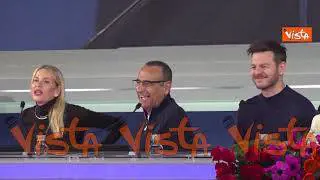 La domanda di Vista a Meloni sbarca a Sanremo: Al Festival più formiche o cicale? Conti perplesso