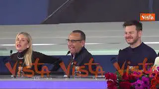 Carlo Conti come Meloni, perplessità alla domanda di Vista su "cicale e formiche"