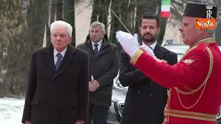 Mattarella in Montenegro ricevuto da Milatović, gli onori militari