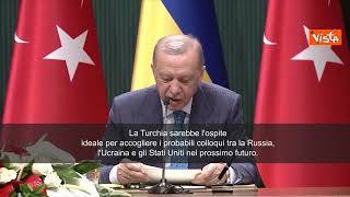Erdogan: "Turchia ideale per colloqui Usa-Russia-Ucraina"