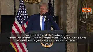 Trump: "Zelensky ha gradimento del 4%, in Ucraina c'è legge marziale"