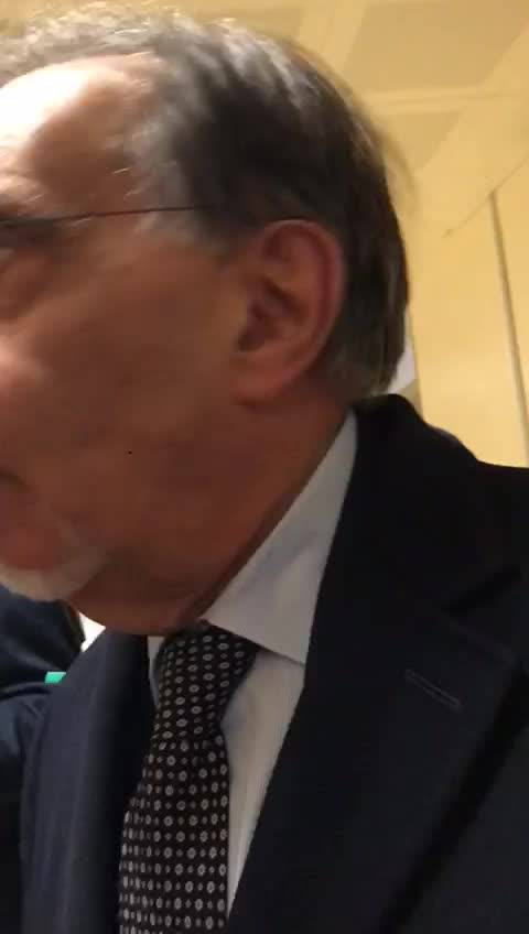 Ignazio La Russa al palazzo di giustizia di Milano