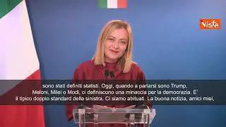Meloni al Cpac: "La gente non crede più alle bugie della sinistra"