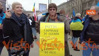 Corteo a Milano per l’Ucraina in occasione del terzo anniversario dall’ invasione russa