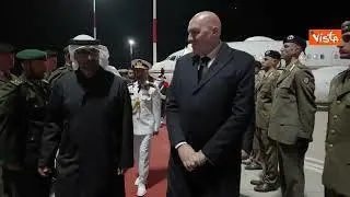 Crosetto accoglie a Fiumicino il presidente degli Emirati Arabi
