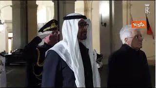 Mattarella incontra il Presidente degli Emirati Arabi Uniti Mohamed bin Zayed Al Nahyan in Quirinale