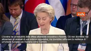 Von der Leyen: Investimento in sovranità Ucraina per prevenire altre guerre