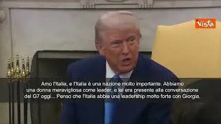 Trump riceve Macron, poi elogia Meloni: "Grande leader, Italia alleato molto importante" SOTTOTITOLI