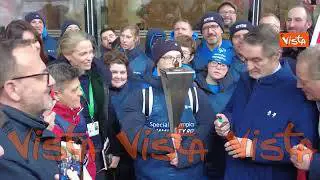 Fonatana (Lombardia) accende la torcia dei Giochi mondiali invernali Special Olympics a Milano