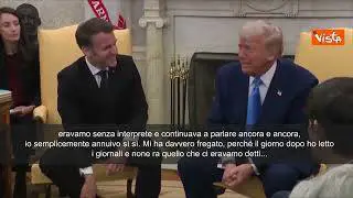 L'aneddoto di Trump: "Sotto la Torre Eiffel Macron parlava francese e non capivo niente”