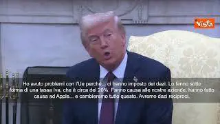 Trump: Problemi con Iva Ue, è dazio nascosto. Li avremo reciproci