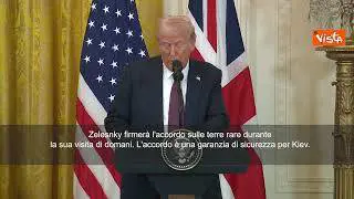 Trump: "Raggiunta intesa sulle terre rare, Zelensky la firmerà"