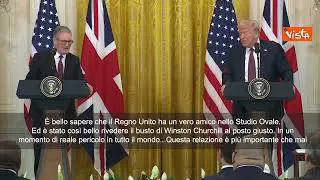 Starmer: Trump vero amico di Uk. Bello rivedere busto Churchill nello Studio Ovale