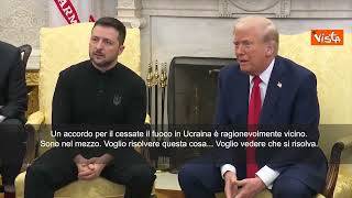 Trump a Zelensky: "Accordo per il cessate il fuoco ragionevolmente vicino"