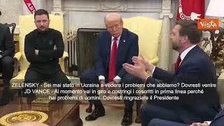 Jd Vance a Zelensky alla Casa Bianca: "Manchi di rispetto agli americani"