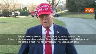 Trump: "Mi sembra che Zelensky voglia continuare la guerra"