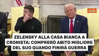 Zelensky alla Casa Bianca a cronista: Comprerò abito migliore del suo quando finirà guerra