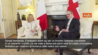 Starmer a Meloni: Abbiamo mentalità simili, le nostre nazioni sono vicine