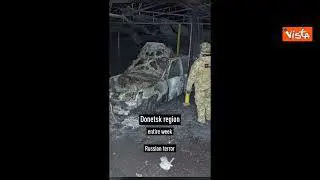 Zelensky mostra immagini guerra: "In sette giorni migliaia di droni e bombe russe sull'Ucraina"