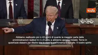 Trump al Congresso Usa: "Il sogno americano è tornato più forte che mai"