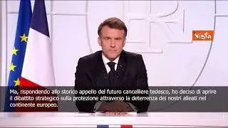 Macron offre all'Ue l'ombrello nucleare francese: Nostra deterrenza atomica ci protegge