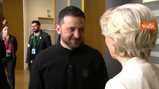 L'arrivo di Zelensky al Consiglio europeo straordinario