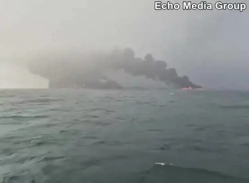 La collisione fra petroliera e cargo al largo delle coste britanniche