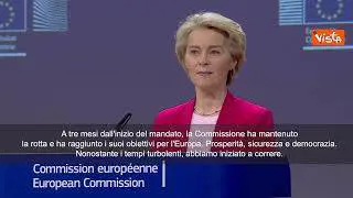 Von der Leyen a 100 giorni da insediamento: Sembra passata una vita, tempi turbolenti
