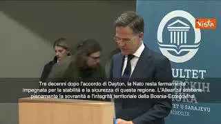 Rutte a Sarajevo: "Nato impegnata per stabilità Bosnia e Balcani"