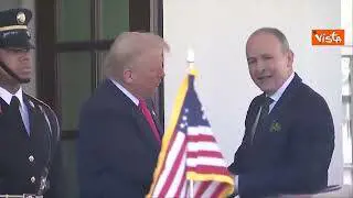 Trump riceve il premier irlandese Micheal Martin alla Casa Bianca