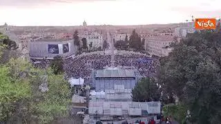 Manifestazione "Una piazza per l'Europa" a Roma, le immagini dall'alto
