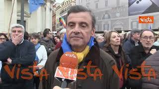 Calenda in piazza del Popolo a Roma: "Tante idee diverse ma una in comune, gli Stati Uniti d'Europa"